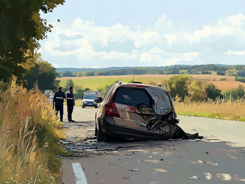 victime d'accident de voiture